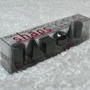 Nuop Geo Magnetic Geometry Metallic Silver Metal Shapes Super Strong Magnet Set